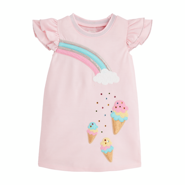 Sparkle Ice Cream T-Shirt Dress  Heart of Gold Kids
