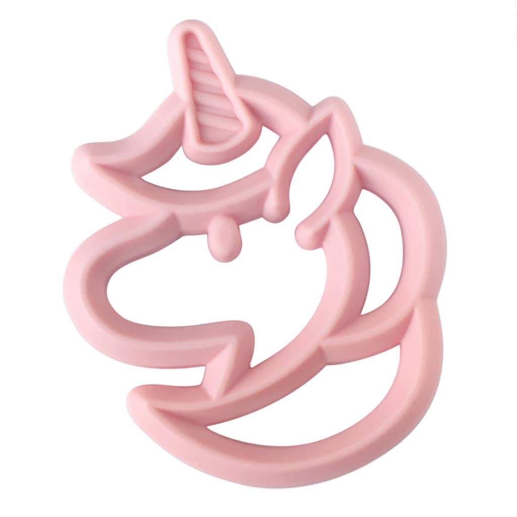 Pink Unicorn Chew Crew Silicone Teether