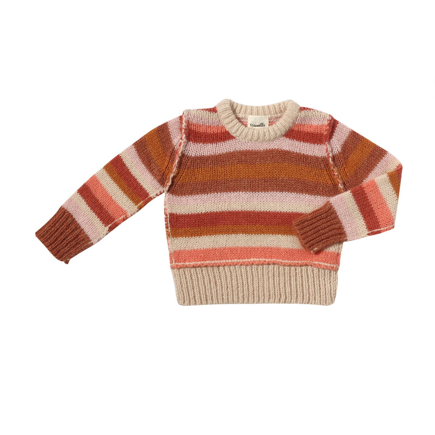 Donna Sweater | Coral Stripe