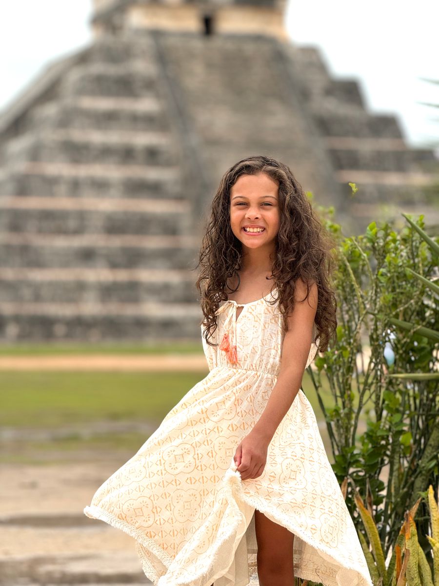 Handkerchief Hem Dress Chichen Itza
