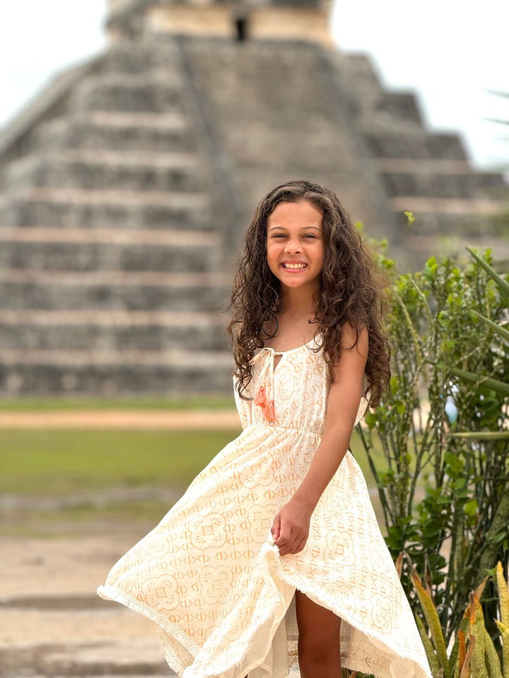 Handkerchief Hem Dress Chichen Itza