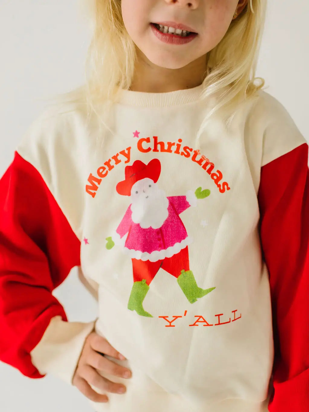 Cowboy Santa Raglan Sweatshirt