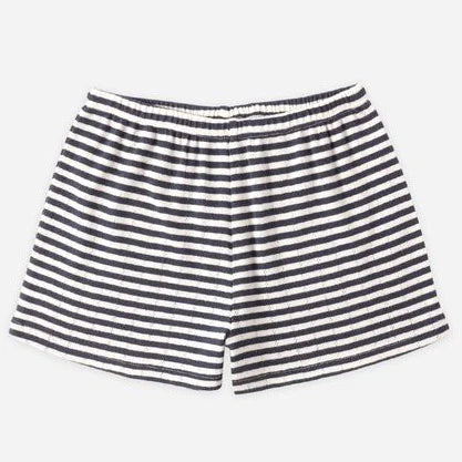 Pointelle Shorts Navy Stripe