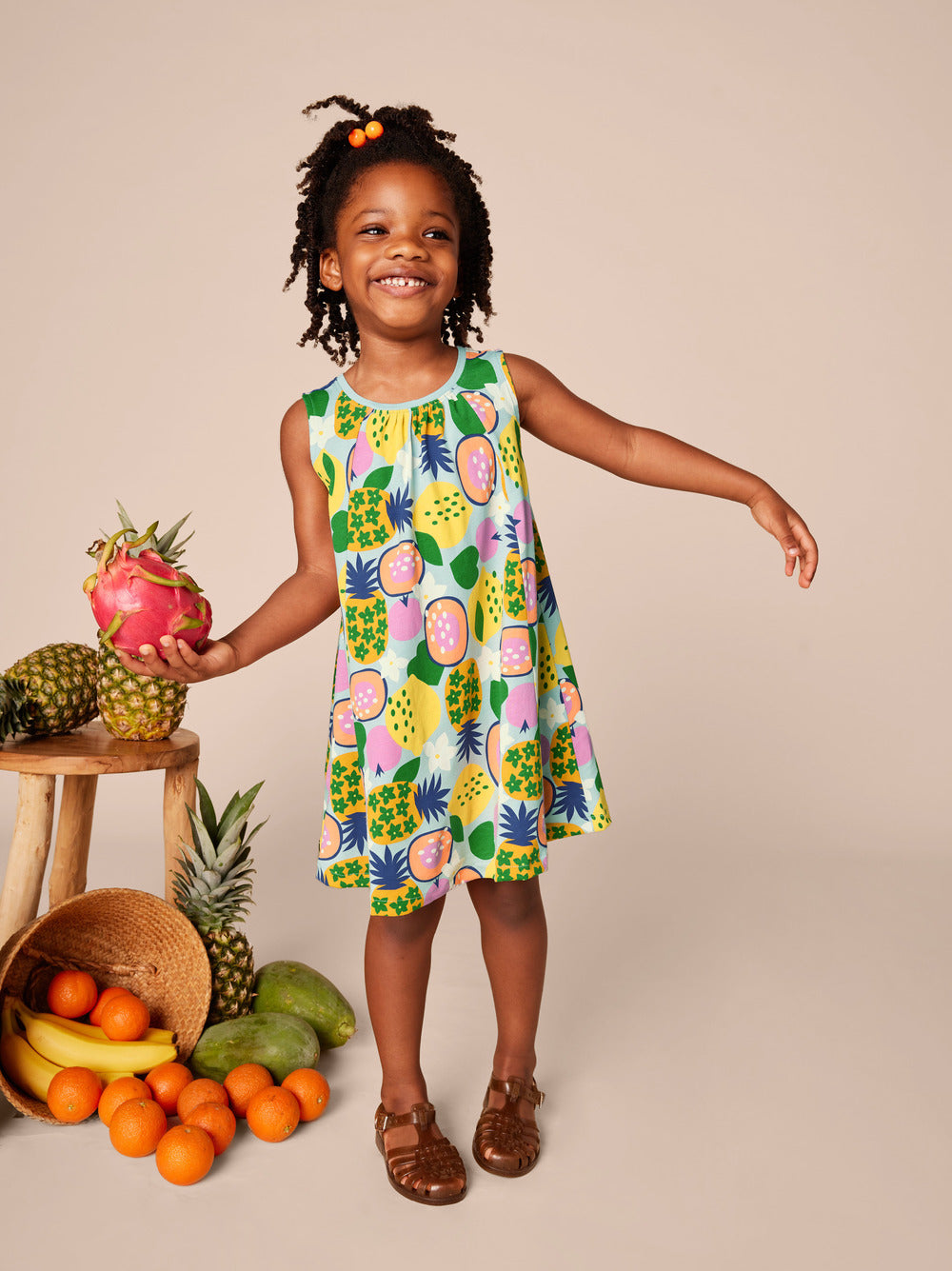 Tropical Fruit Trapeze Dress