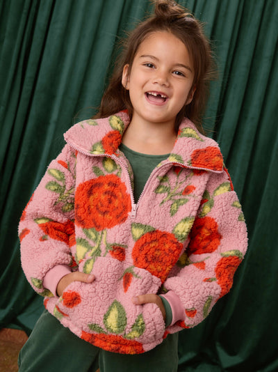 Teddy Fleece Pullover | Turkish Rose