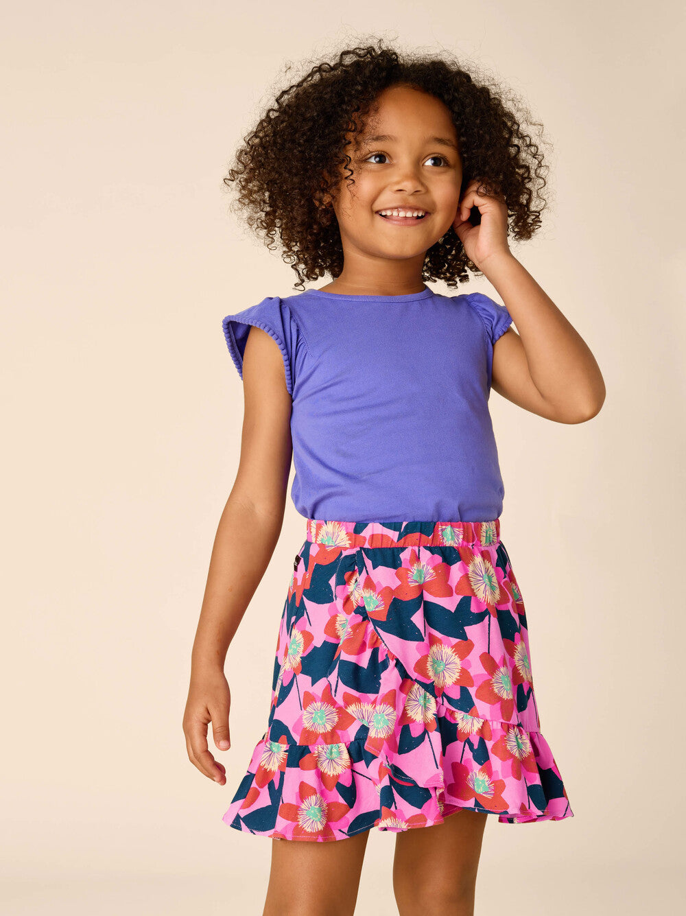 Pom-Pom Flutter Top / Han Purple