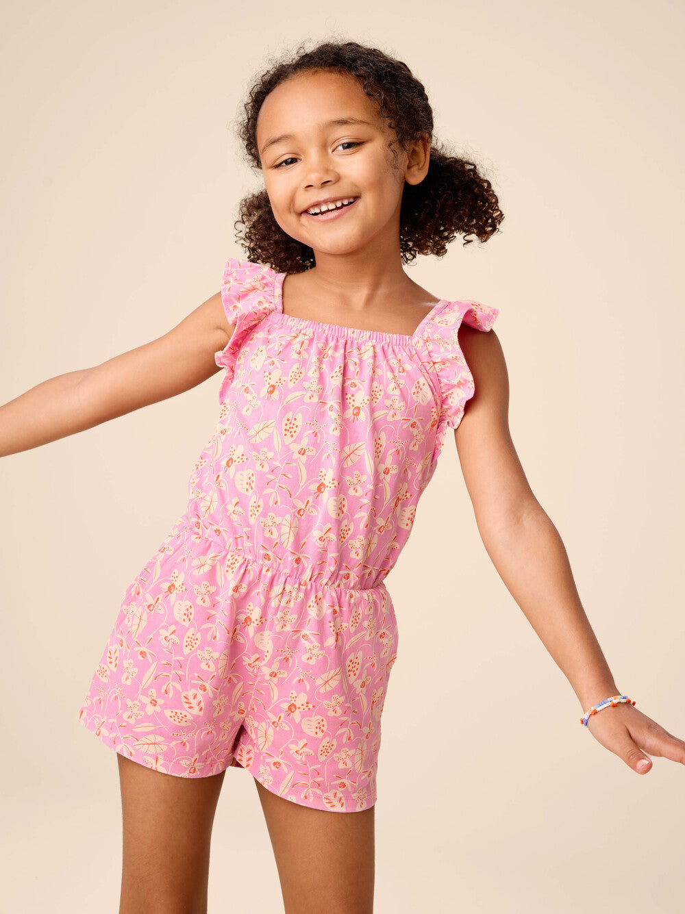 Ruffle Strap Romper | Orchid