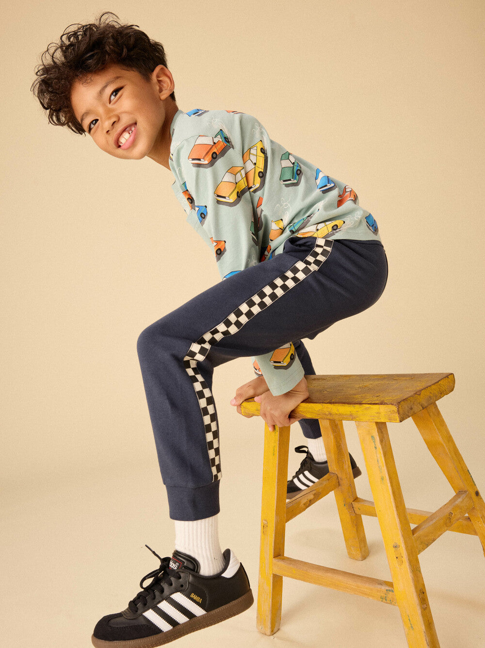 Stripe-Out Joggers/Indigo