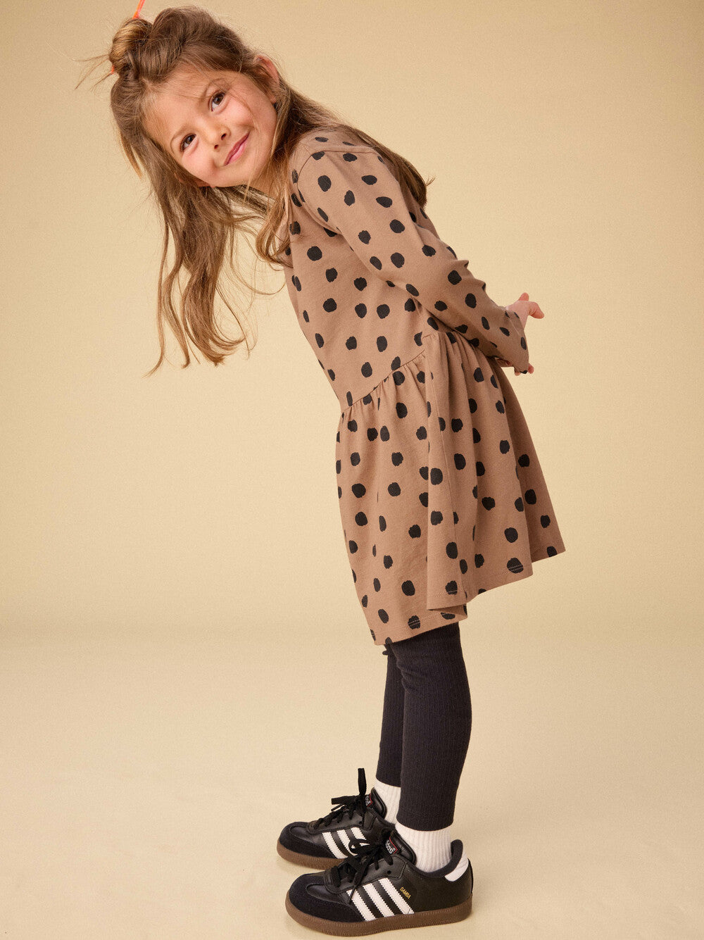 Leopard Dots Skirted Dress