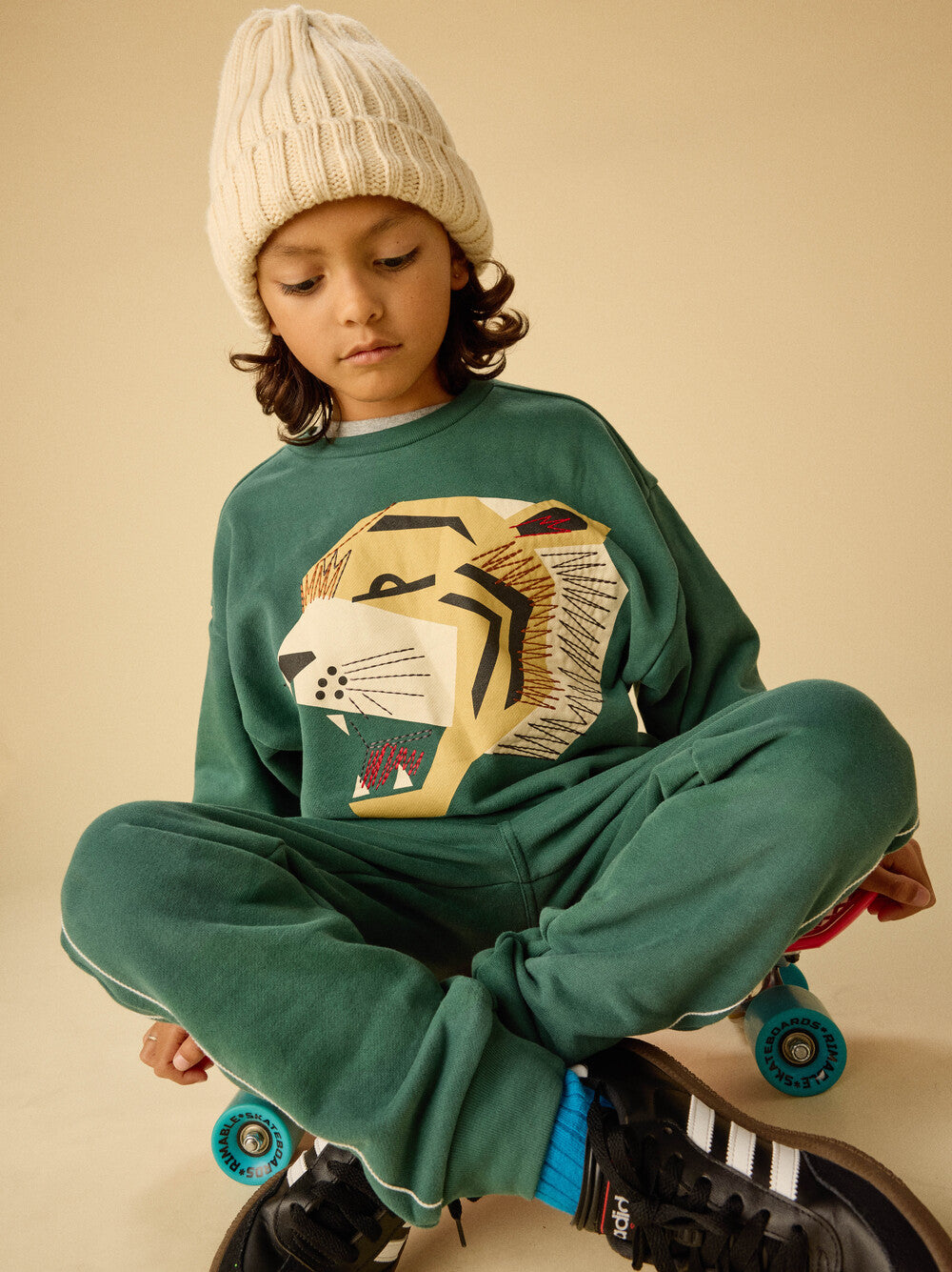 Embroidered Tiger Pullover