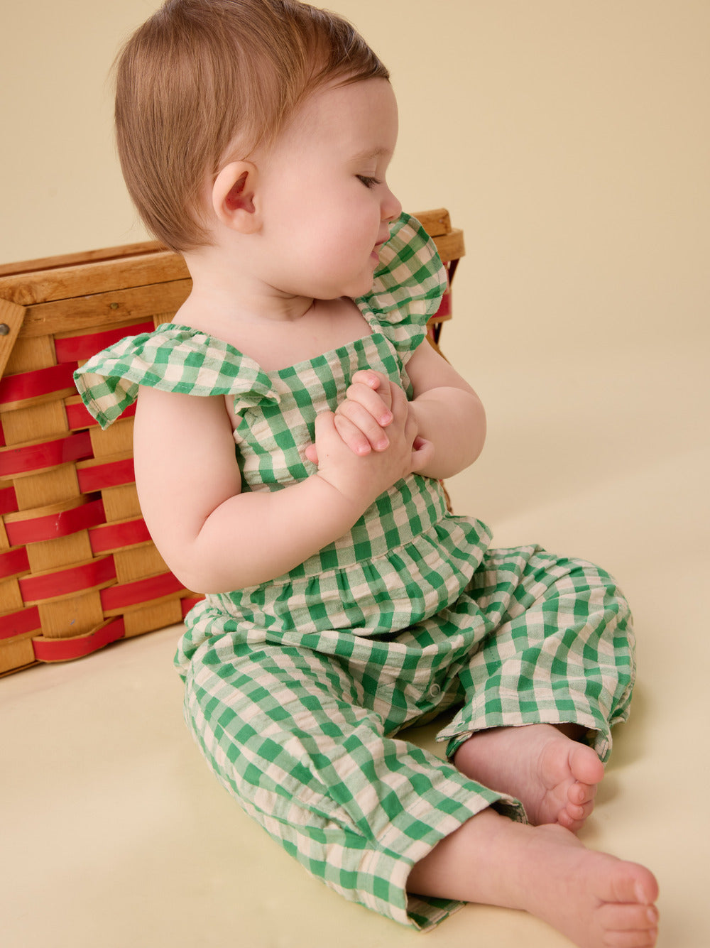 Flutter Button Back Baby Romper