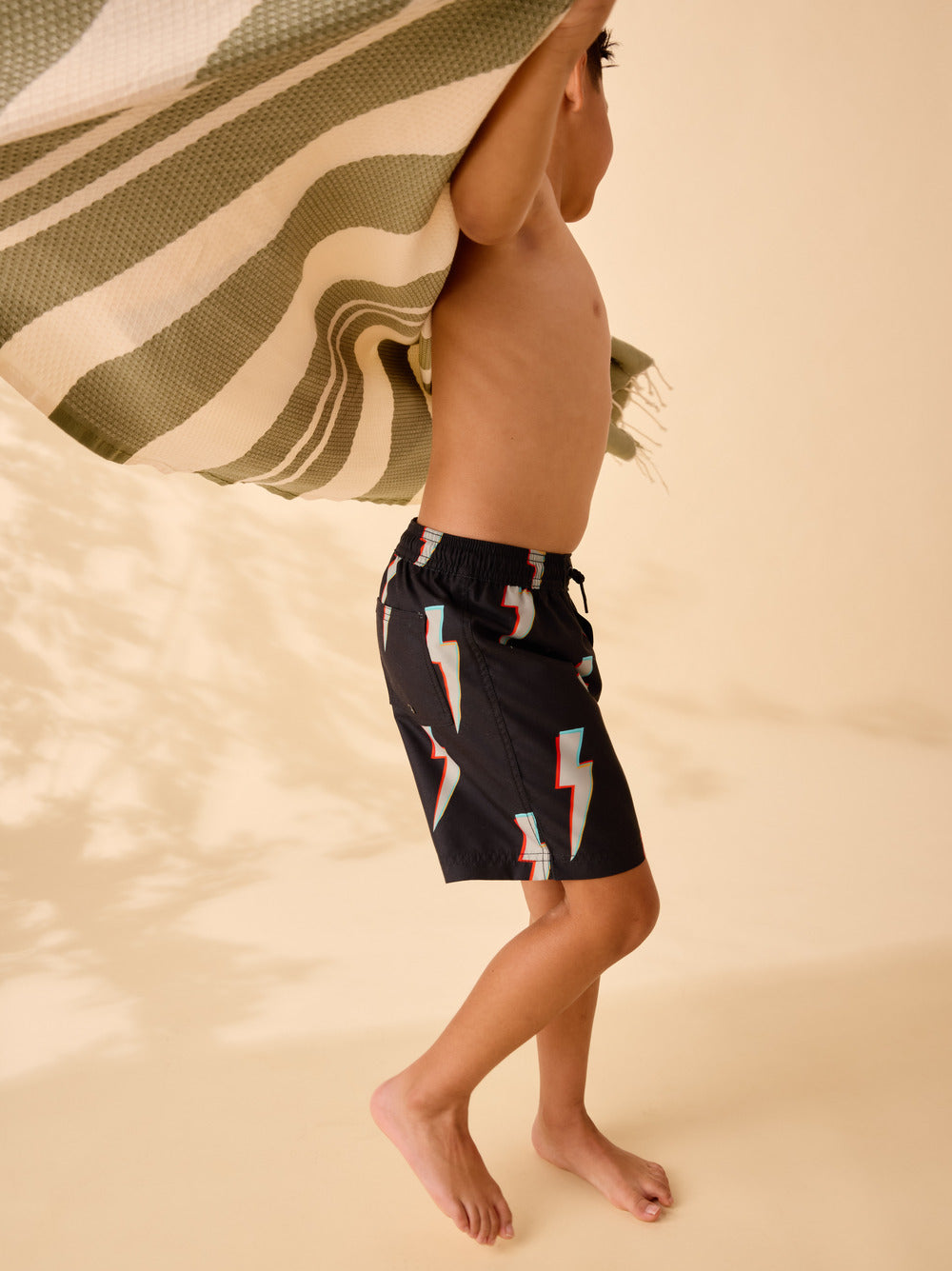 Mid-Length Swim Trunks-Lightning Bolts