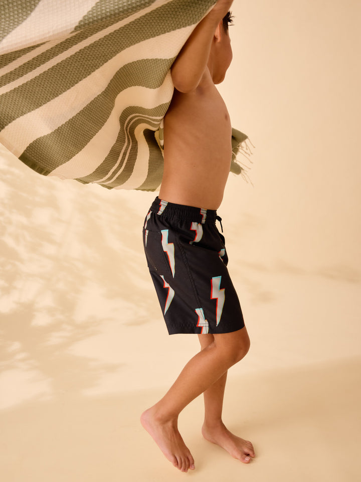 Mid-Length Swim Trunks-Lightning Bolts