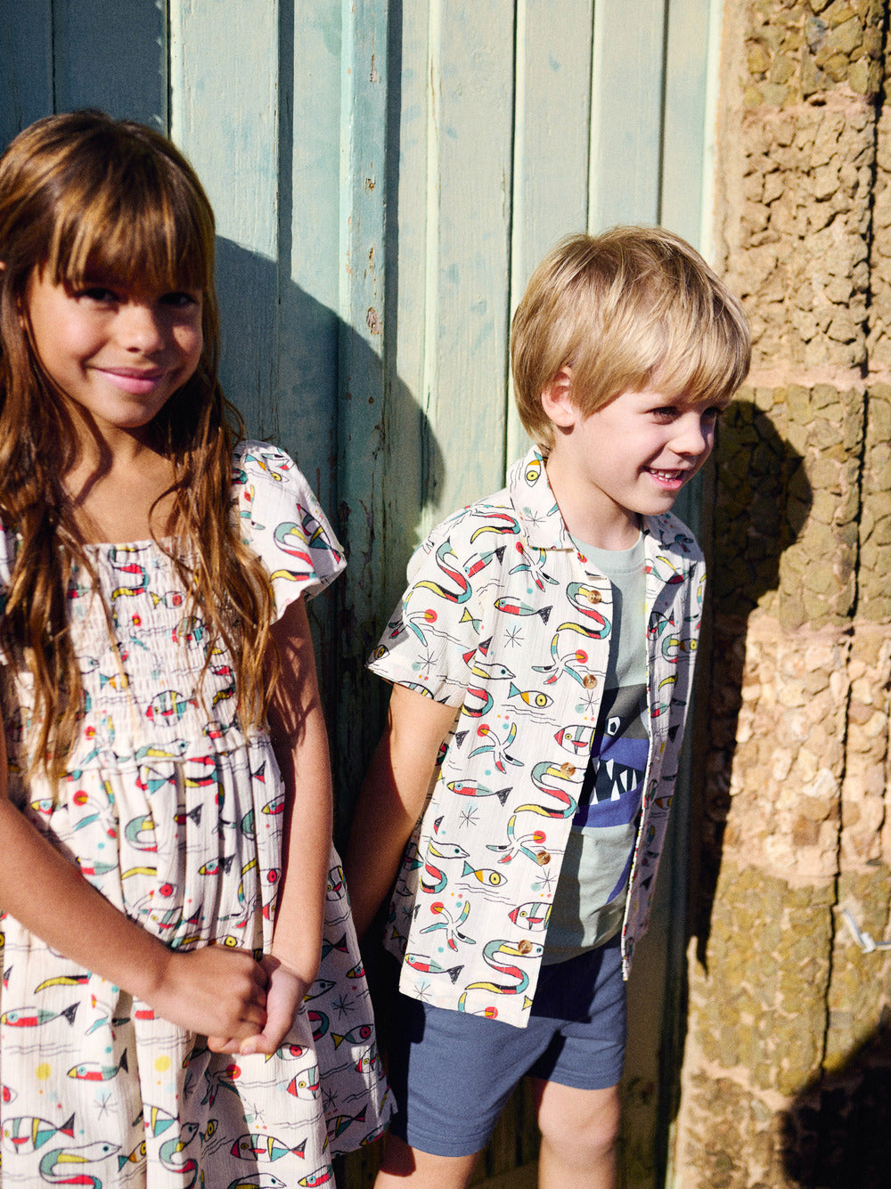 Printed Camp Shirt-Mar de Miro