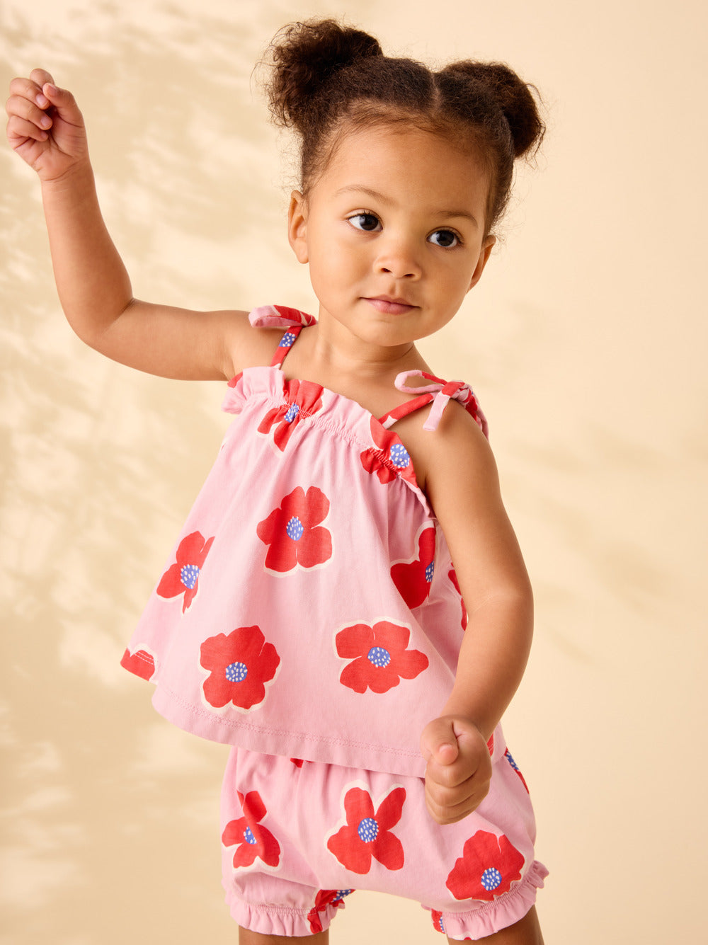 Tie Shoulder Baby Set|Rock Floral