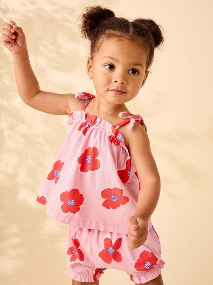 Tie Shoulder Baby Set|Rock Floral