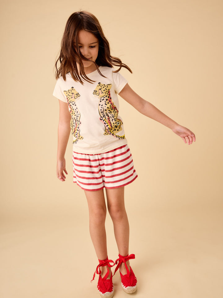 Terrycloth Stripe Shorts|Pomme