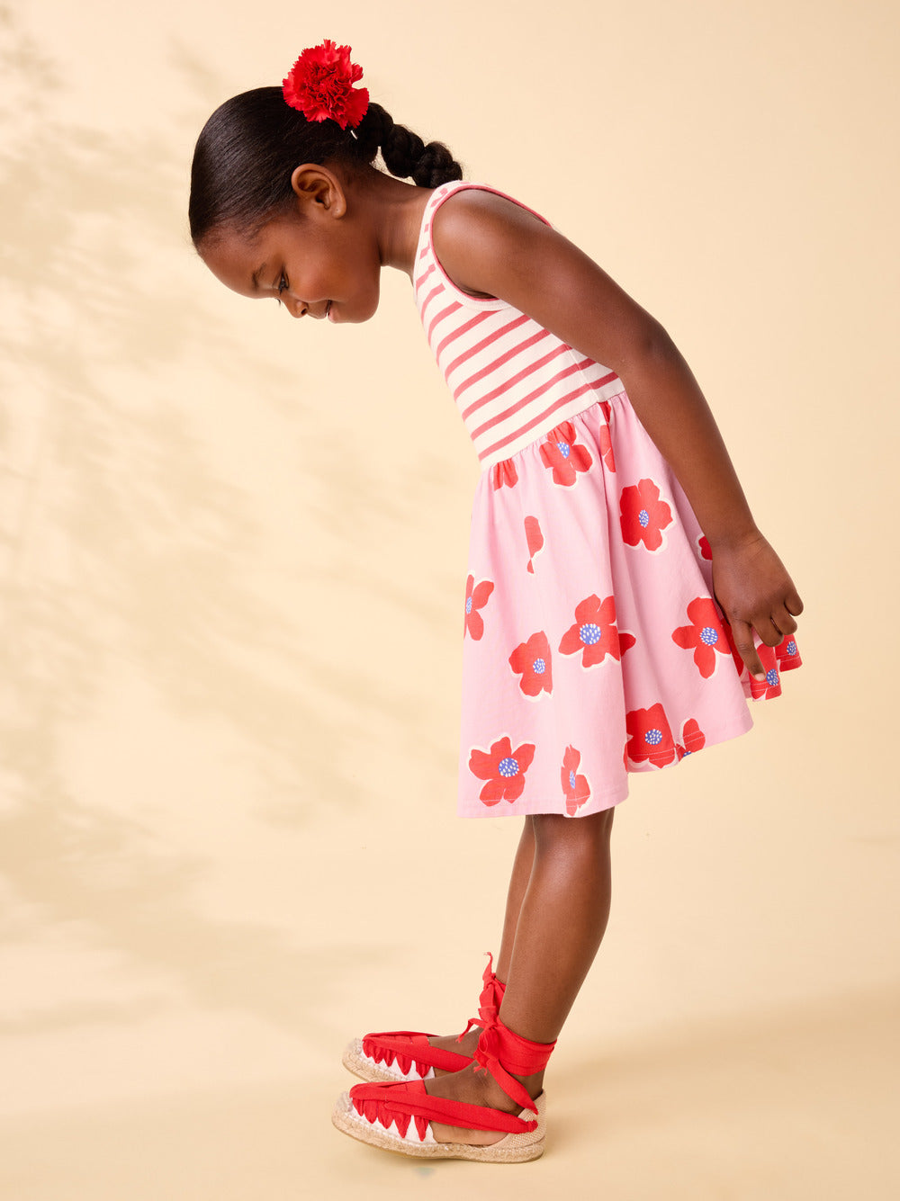Print Mix Tank Skirted Dress|Rock Floral