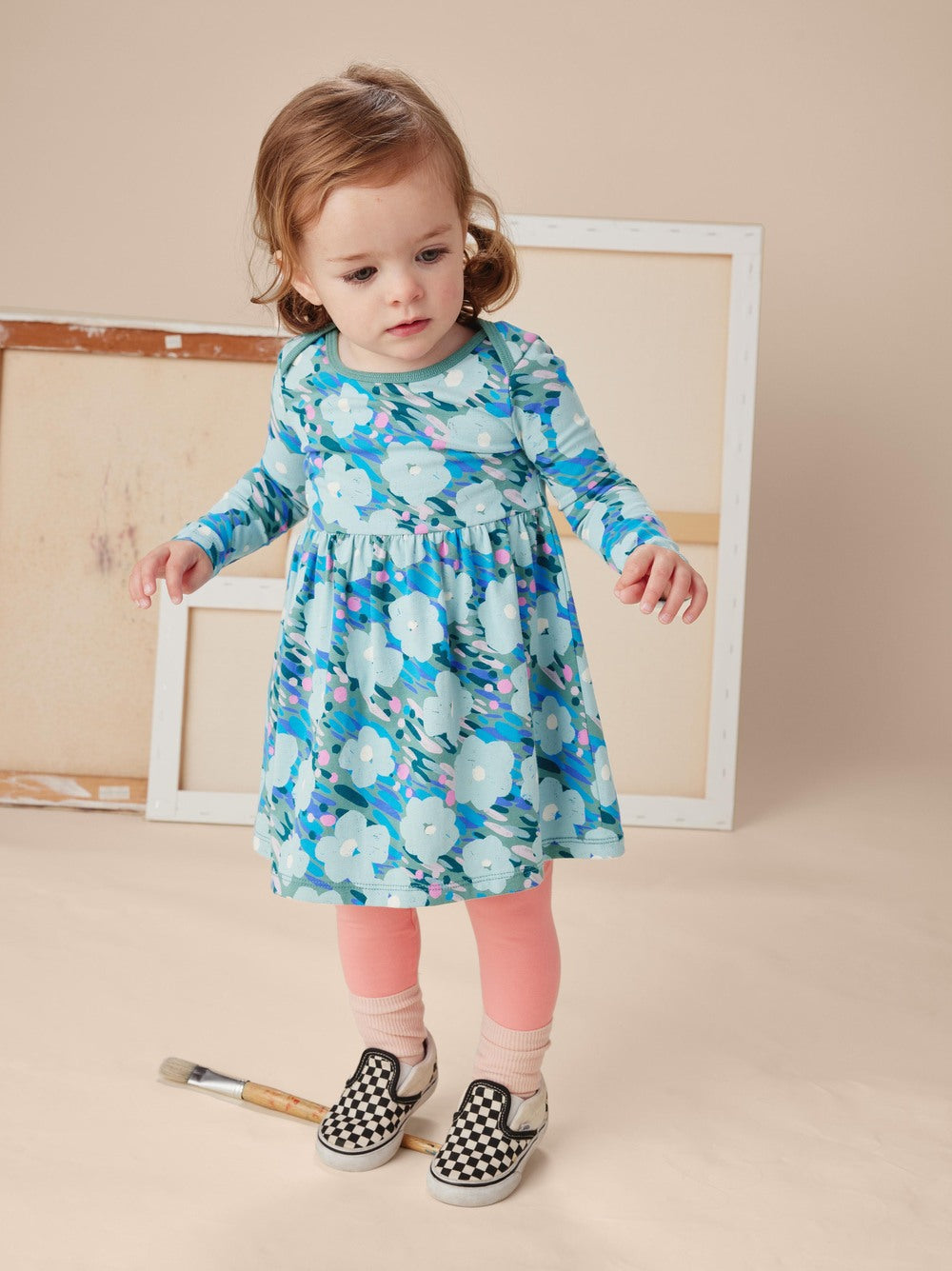 LS Baby Skirted Dress/Monets Garden