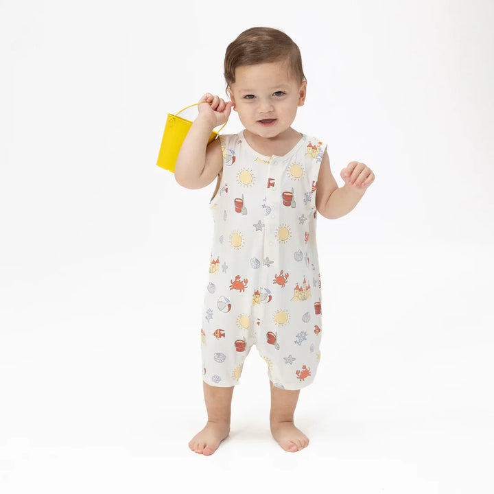 Sunny Sandcastles  Sleeveless Shortie Romper