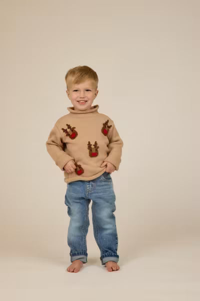 Reindeer Rollneck Sweater