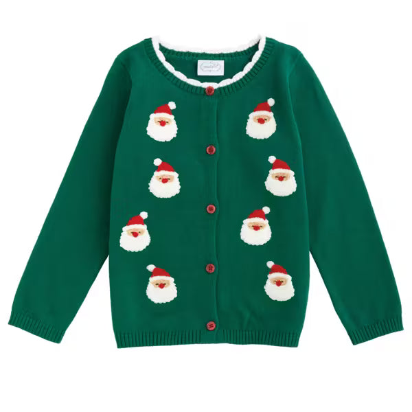 GREEN SANTA CARDIGAN
