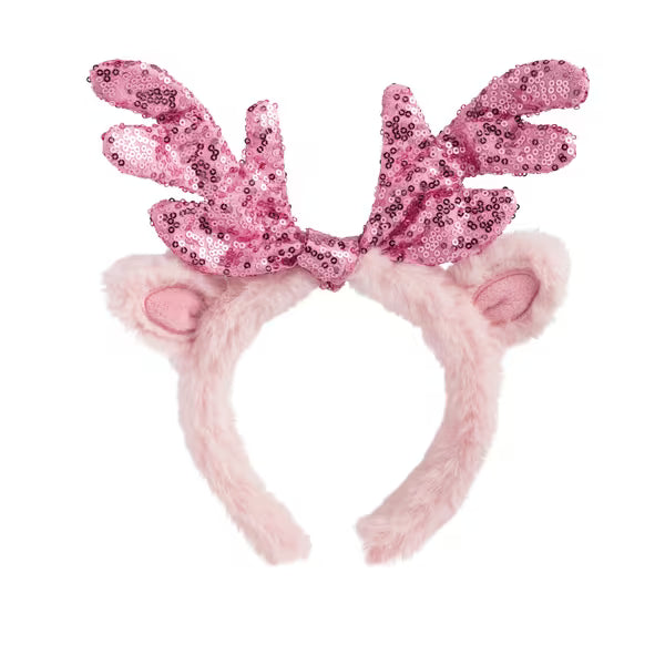 Pink Sequin Antler Headband