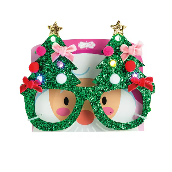Glitter Tree Light Up Glasses