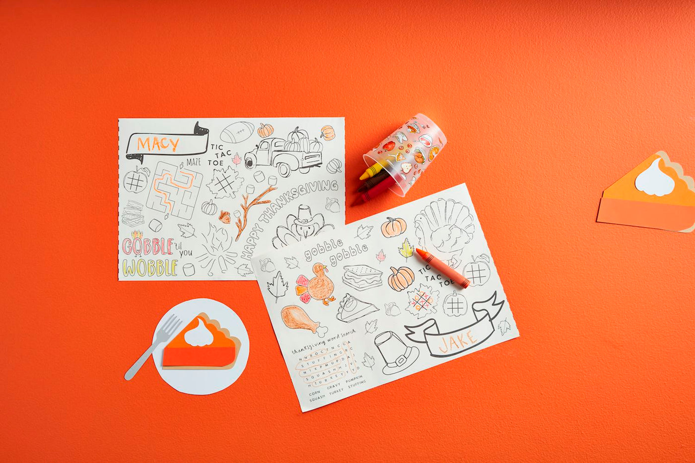 Thanksgiving Color-Me Placemat Set