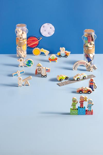 Race Car Wood Toy Set