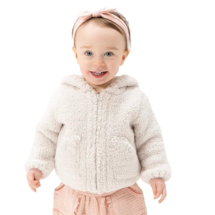 Chenille  Hooded Jacket  Natural