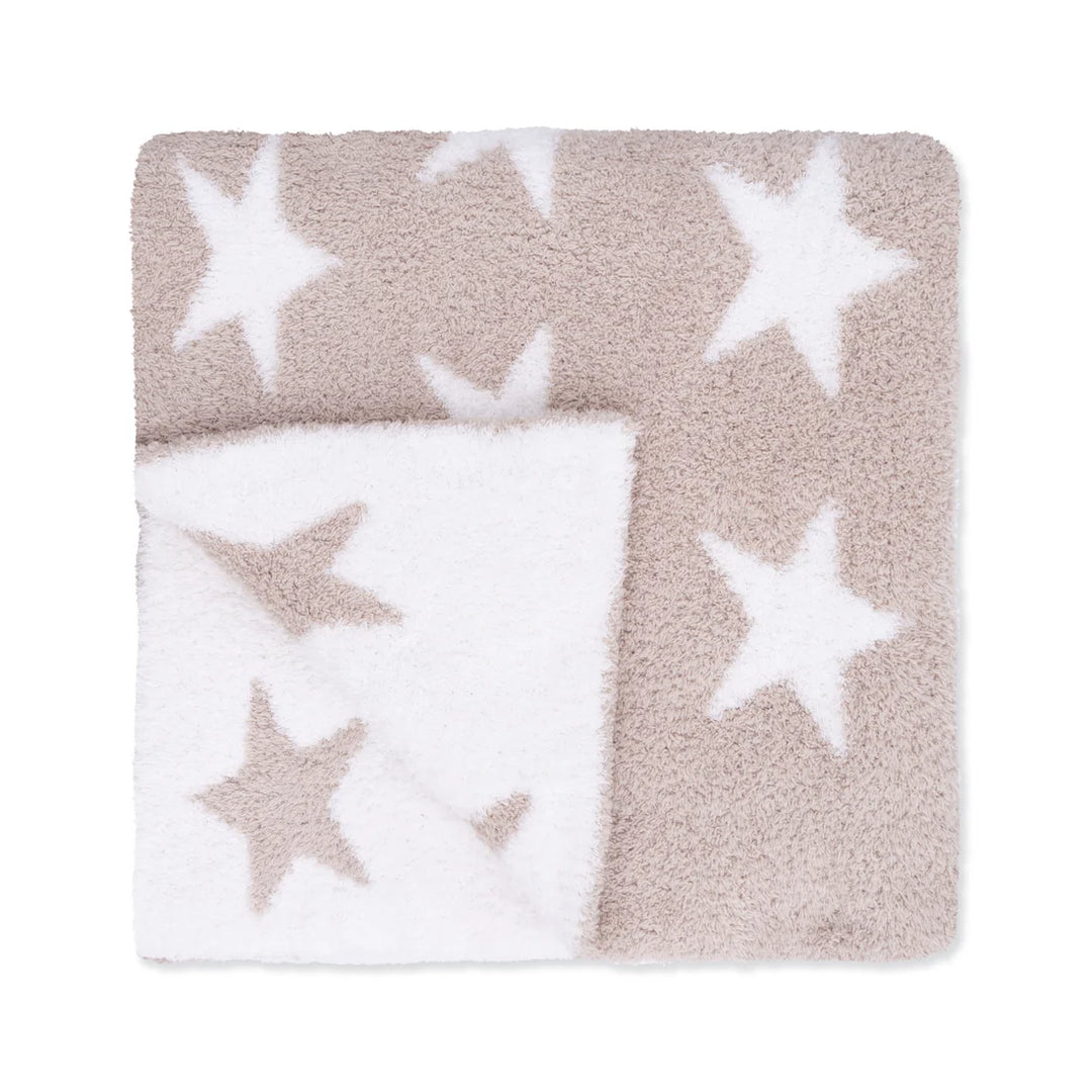 Chenille  Natural Star Blanket