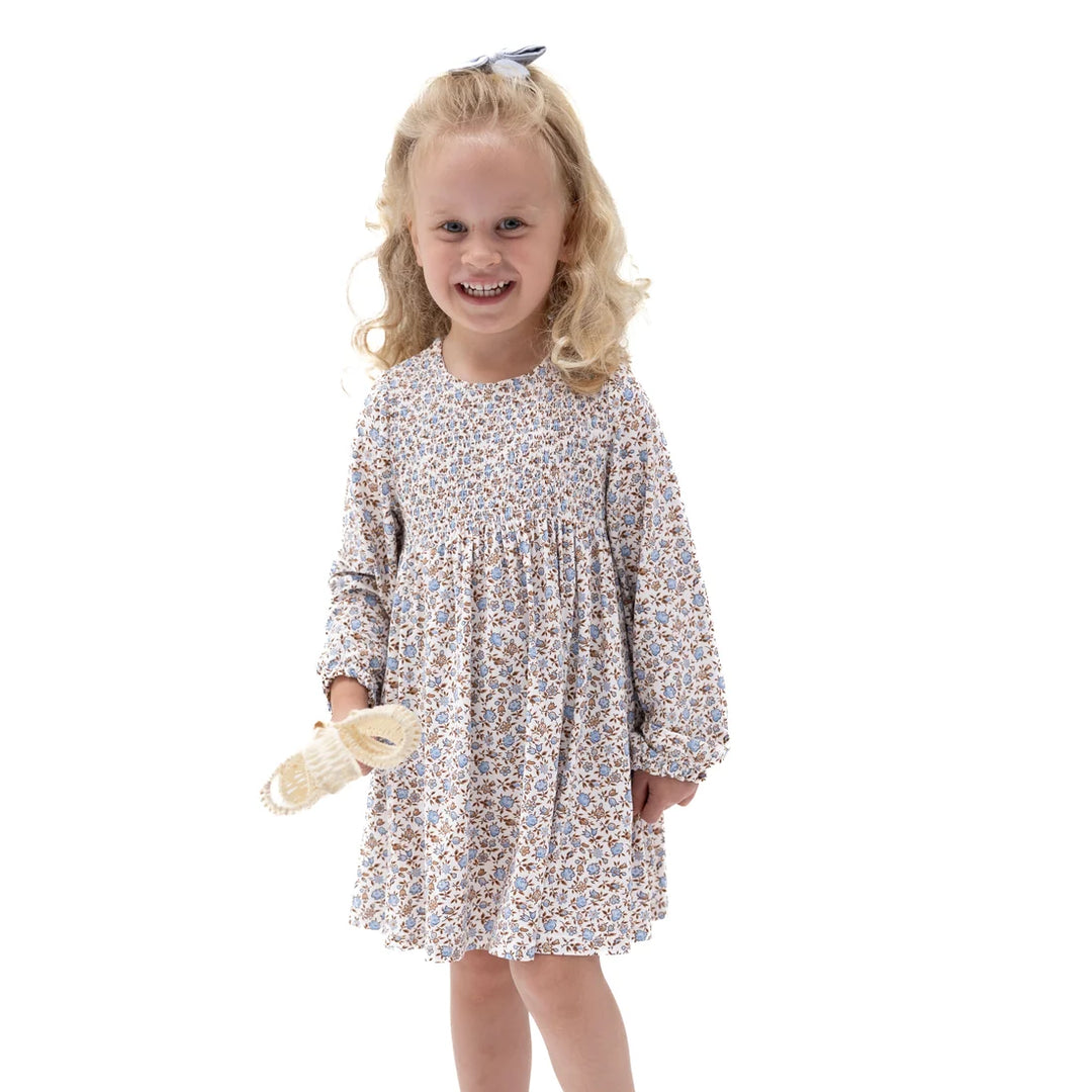 Hazel Floral  Caitlyn Smocked Bodice Dress and Bloomer