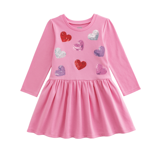 sequin hearts pink dress ASOS LUXE embellished faux suede heart mini dress in pink