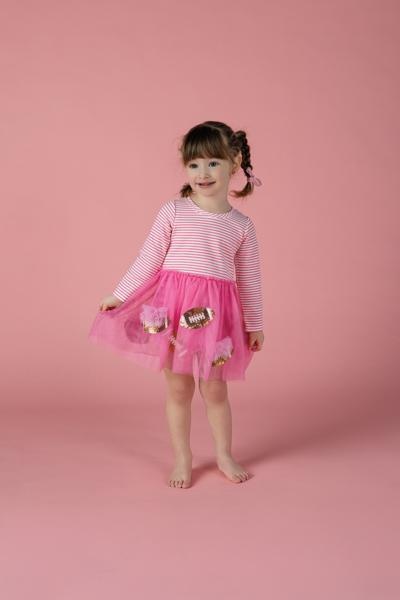 Sequin Football Tutu Toddler Dress