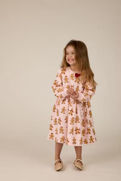 Pink Gingerbread Sweatshirt Dress