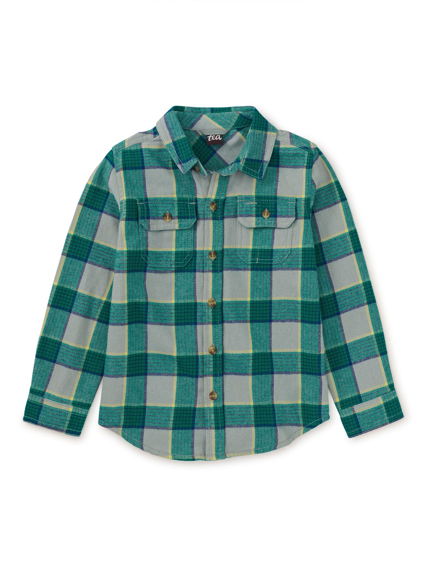 Boy Flannel Button Up Shirt / Anatolian Plaid