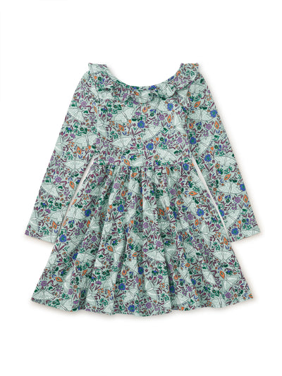 Ruffle Collar Ballet Dress / Iznik Moth Floral