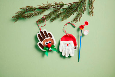 Santa Handprint Ornament Kit