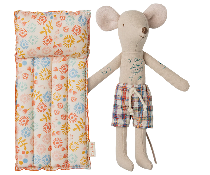 Beach Mouse with Air Matress, Dad-Flower