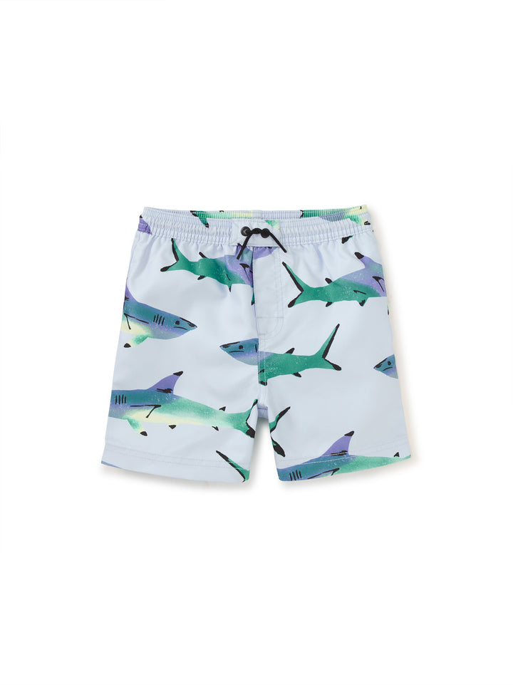 Mid-Length Swim Trunks / Painted Sharks