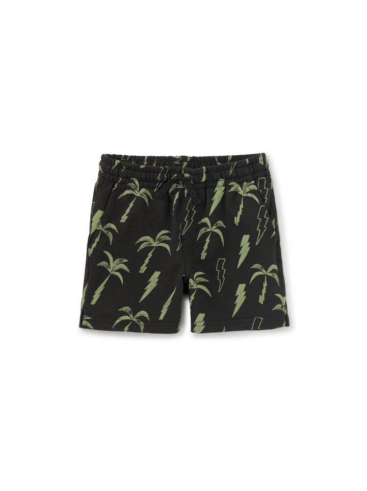 Printed Knit Shortie/ Lightning Palms