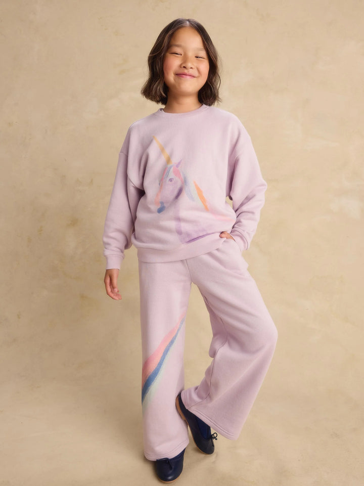 Wide Leg French Terry Pants/Urchin Purple