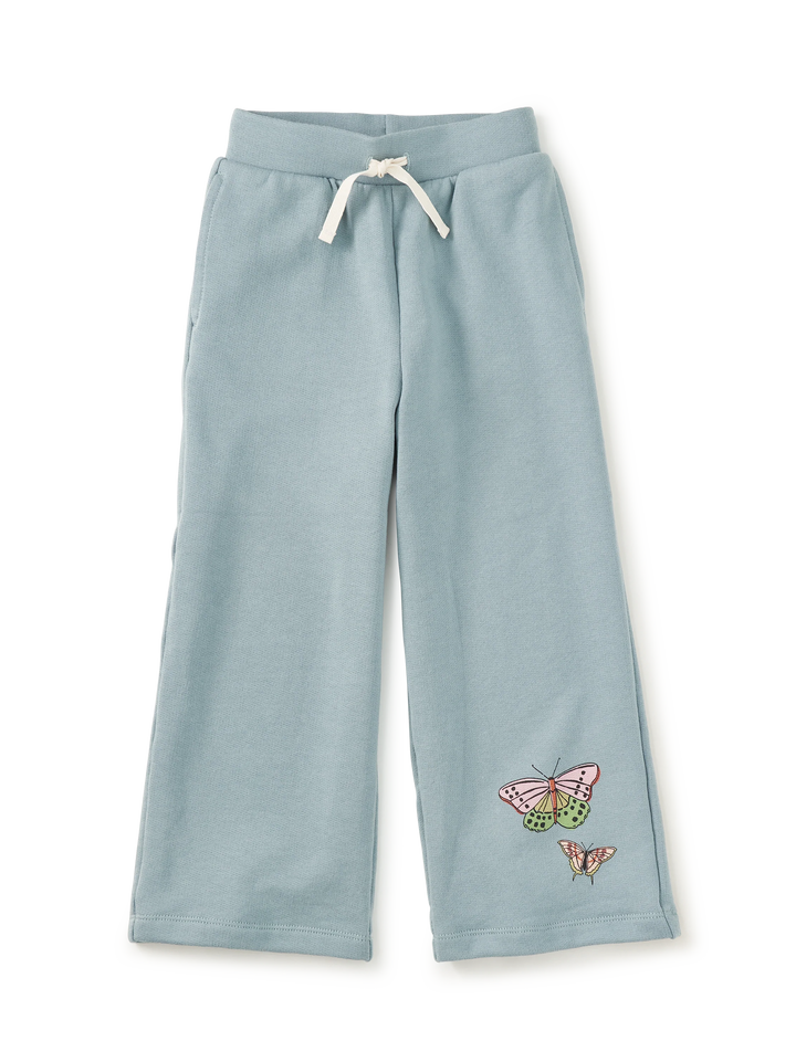 Wide Leg French Terry Pants-Tourmaline