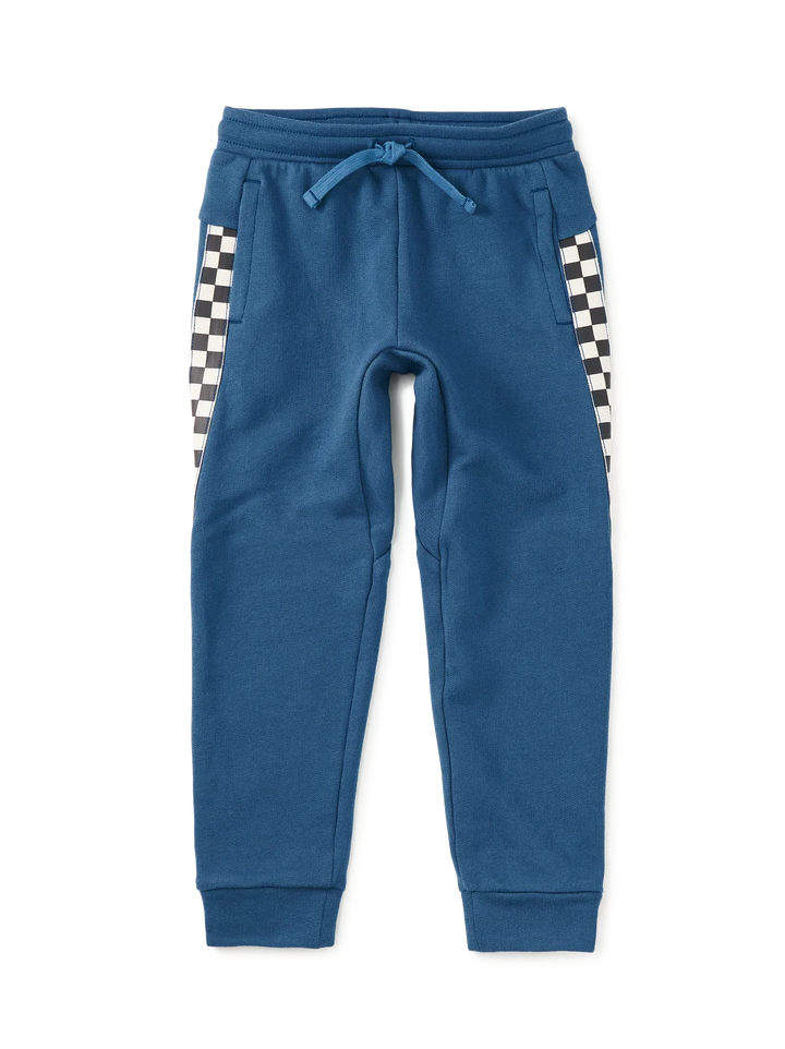 Stripe Out Joggers- Cadet Blue