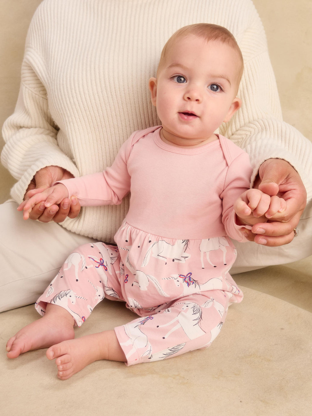 Print Mix Baby Romper/Unicorns