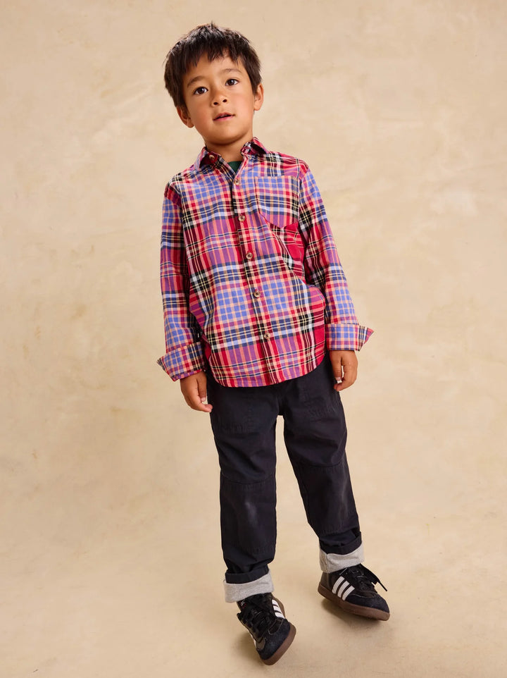 Holiday Plaid Button Up
