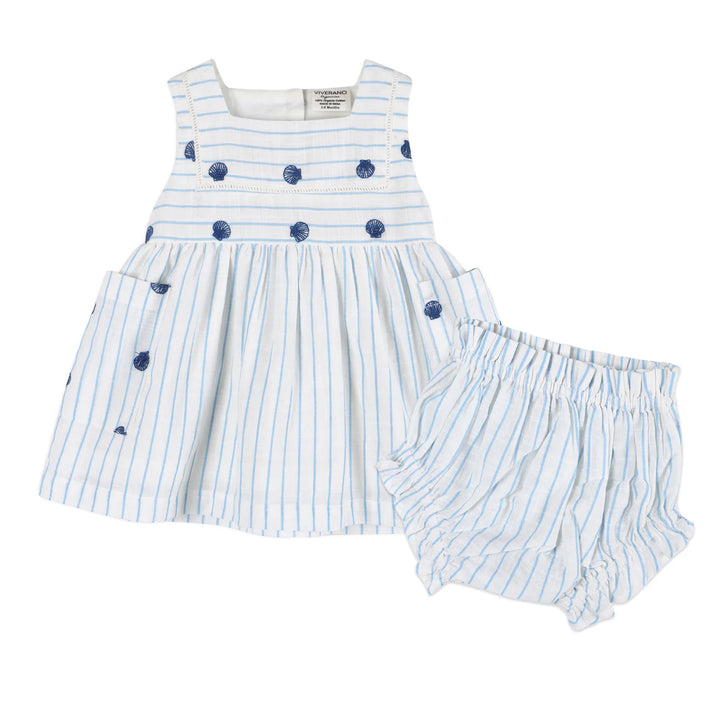 Organic Seashell Embroidered Dress