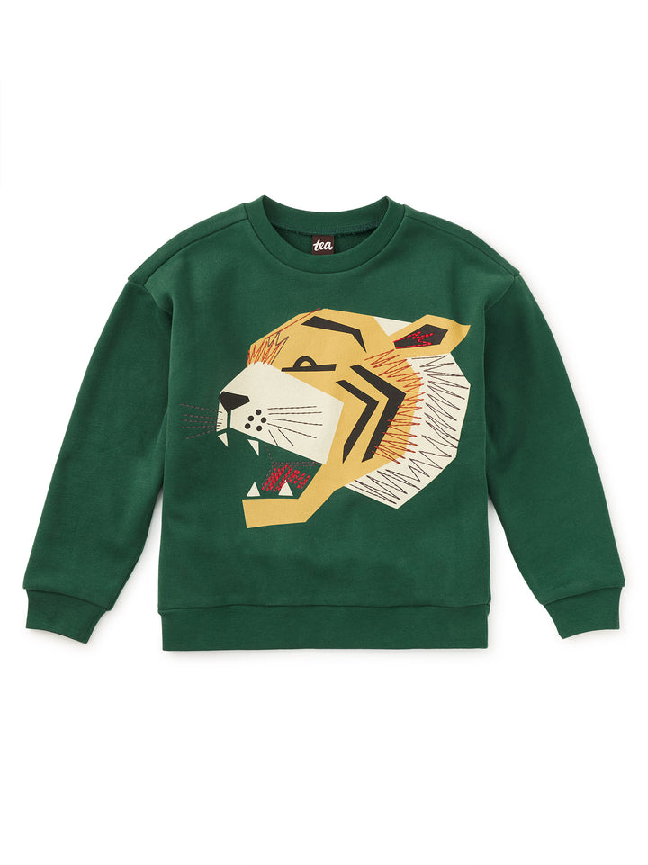 Embroidered Tiger Pullover