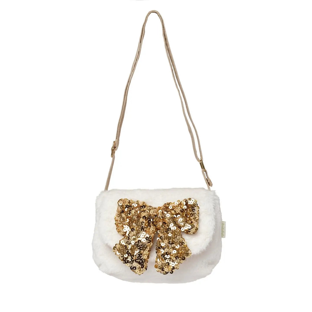 Sequin Bow Fluffy Bag